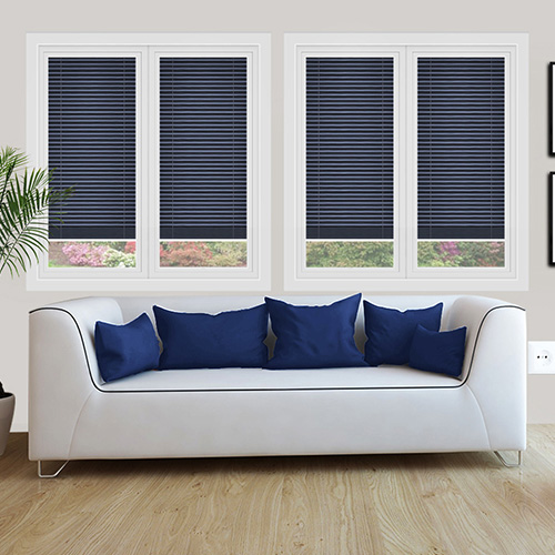 Kana Navy Blue Dimout Lifestyle Perfect Fit Pleated Blinds