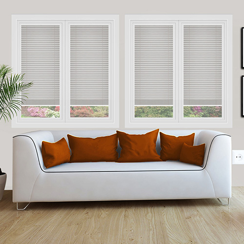 Nouveau Frosted Grey Dimout Lifestyle Perfect Fit Pleated Blinds