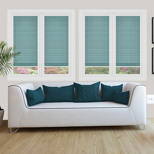 Scandi Teal Dimout Lifestyle Perfect Fit Pleated Blinds