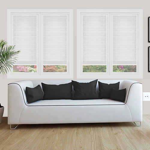 Scandi White Linen Dimout Lifestyle Perfect Fit Pleated Blinds