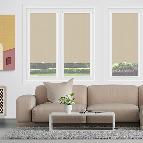 Bella Beige Blockout No Drill Lifestyle Perfect Fit Roller Blinds