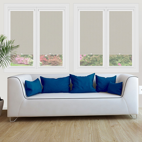 Bella Grey Whisper Blockout No Drill Lifestyle Perfect Fit Roller Blinds