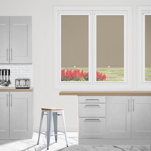 Bella Hessian Blockout No Drill Lifestyle Perfect Fit Roller Blinds