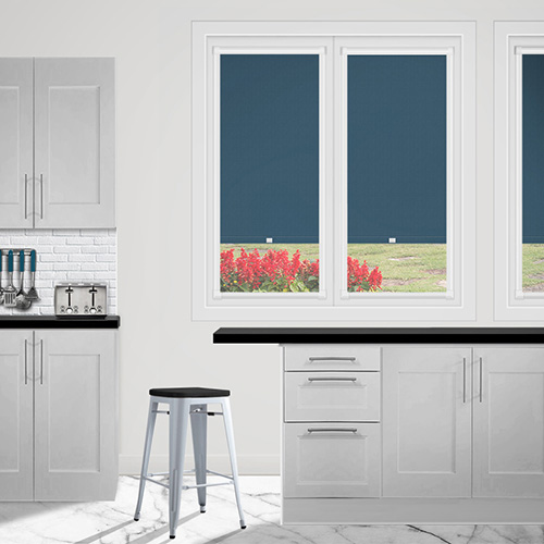 Bella Sapphire Blockout No Drill Lifestyle Perfect Fit Roller Blinds