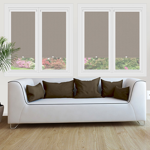 Bella Taupe Blockout No Drill Lifestyle Perfect Fit Roller Blinds