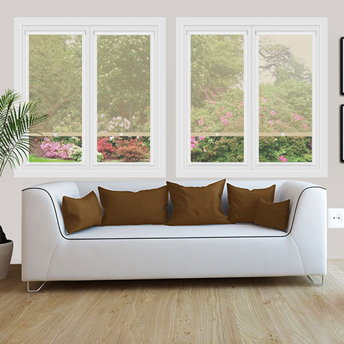 Voile Beige No Drill Lifestyle Perfect Fit Roller Blinds