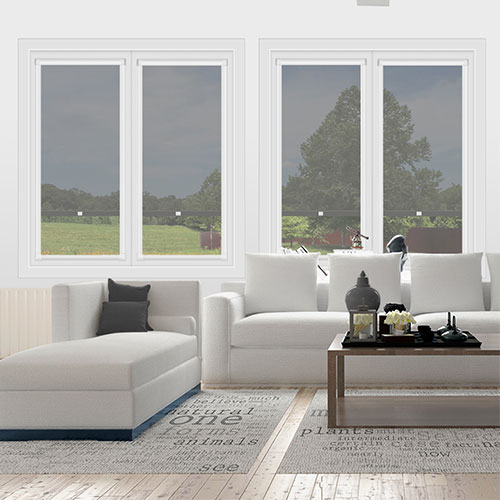 Voile Dark Grey No Drill Lifestyle Perfect Fit Roller Blinds