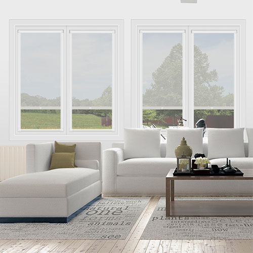 Voile Ghost White No Drill Lifestyle Perfect Fit Roller Blinds