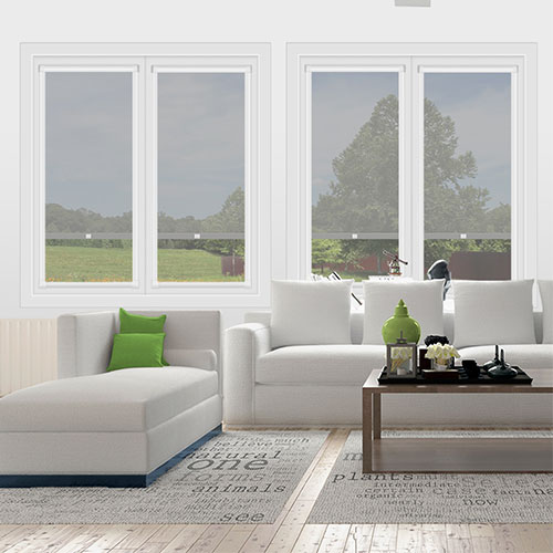 Voile Light Grey No Drill Lifestyle Perfect Fit Roller Blinds