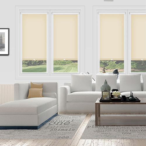 Polaris Beige PF Dimout Lifestyle Perfect Fit Roller Blinds