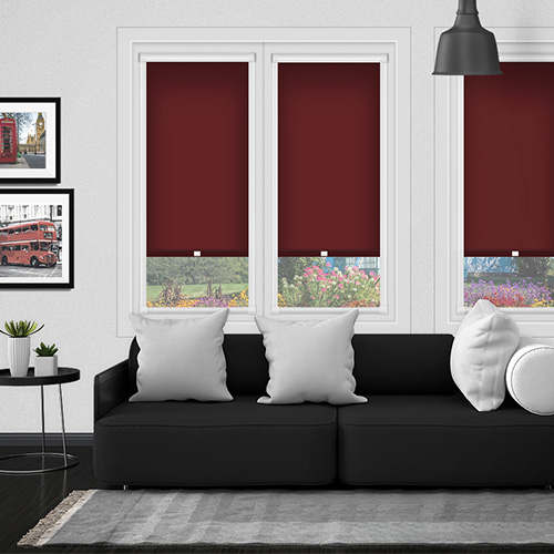 Polaris Burgundy PF Dimout Lifestyle Perfect Fit Roller Blinds
