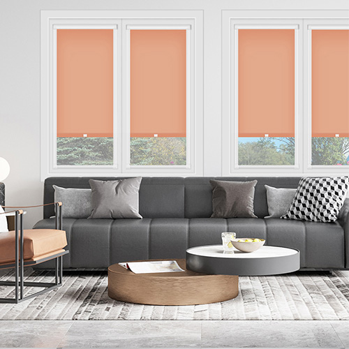 Polaris Cantaloupe PF Dimout Lifestyle Perfect Fit Roller Blinds