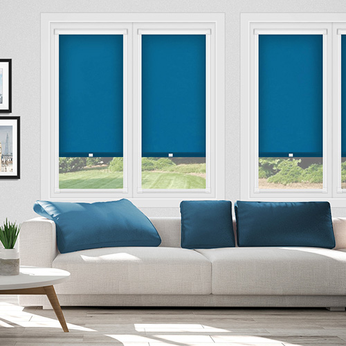 Polaris Deep Teal PF Dimout Lifestyle Perfect Fit Roller Blinds