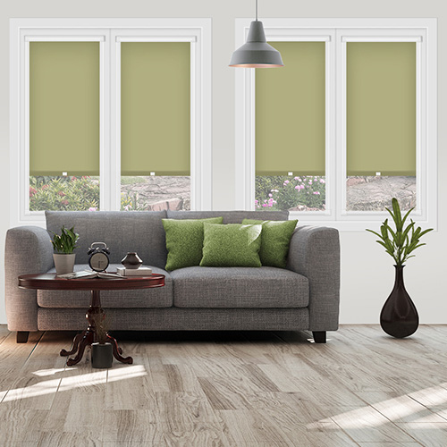 Polaris Green PF Dimout Lifestyle Perfect Fit Roller Blinds