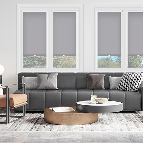 Polaris Grey PF Dimout Lifestyle Perfect Fit Roller Blinds