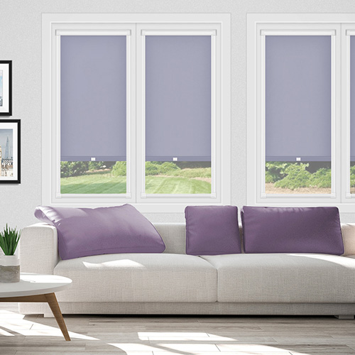 Polaris Pastel Lilac PF Dimout Lifestyle Perfect Fit Roller Blinds