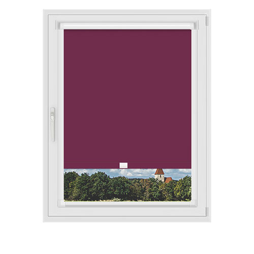 Polaris Raspberry PF Blockout Lifestyle Perfect Fit Roller Blinds