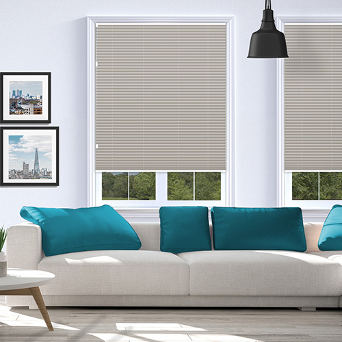 Astoria Stone Freehanging Lifestyle Pleated blinds