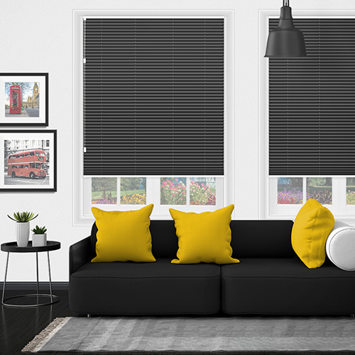 Bowery Charcoal Freehanging Lifestyle Pleated blinds