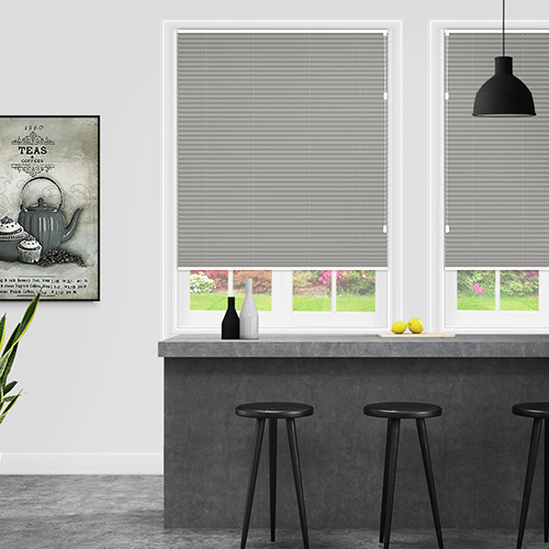 Bowery Mineral Freehanging Lifestyle Pleated blinds