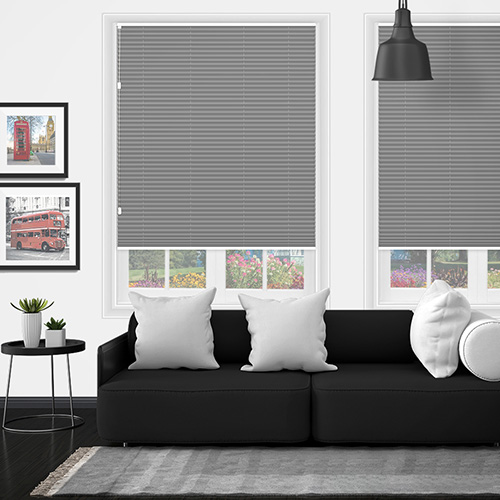 Bowery Pewter Freehanging Lifestyle Pleated blinds