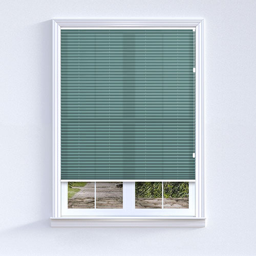 Scandi Teal Freehanging Lifestyle Pleated blinds
