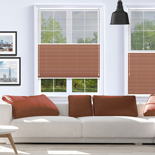 Voile Snow & Blenheim Rouge Blockout Lifestyle Pleated blinds