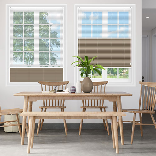 Voile Snow & Soho Barley Blockout Lifestyle Pleated blinds