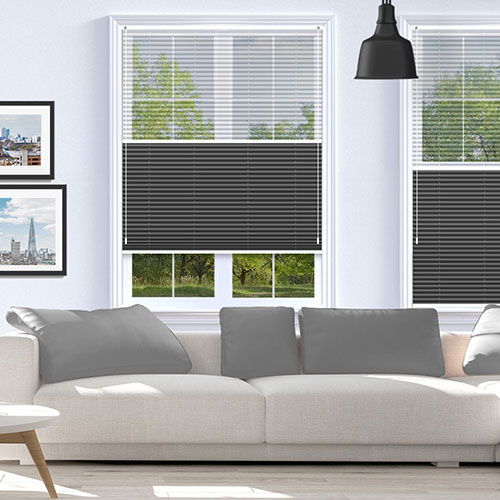Voile Snow & Soho Flint Blockout Lifestyle Pleated blinds