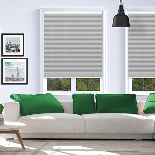 Soho Frosted Steel Blockout V05 Lifestyle Pleated blinds