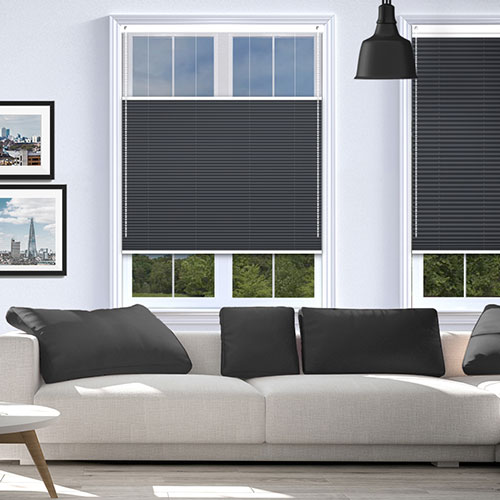 Lexington Anthracite Blockout V06 Lifestyle Pleated blinds