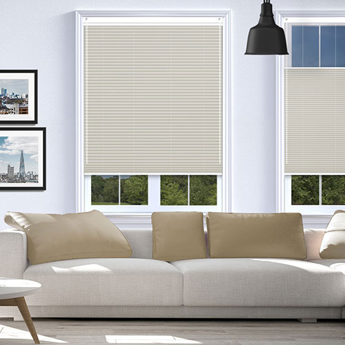 Lexington Taupe Blockout V06 Lifestyle Pleated blinds