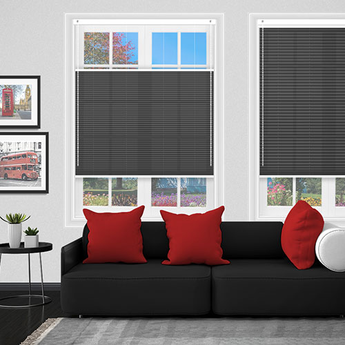 Bowery Anthracite Dimout V06 Lifestyle Pleated blinds