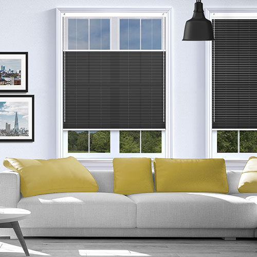 Bowery Charcoal Dimout V06 Lifestyle Pleated blinds