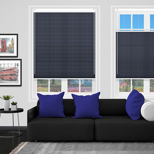 Kana Navy Blue Dimout V06 Lifestyle Pleated blinds