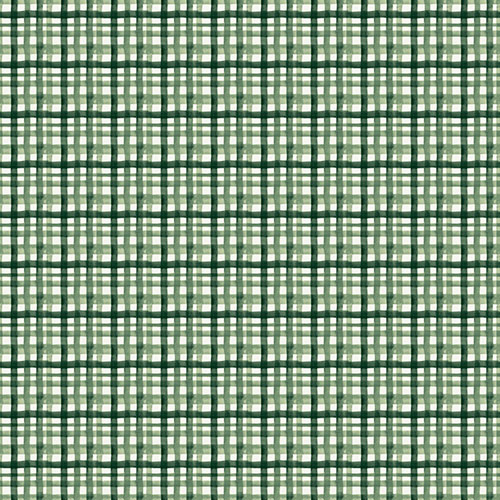 Gingham Evergreen with Cassette Roller blinds
