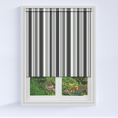 Lola Passo Made To Measure Striped Dim-out Roller Blind Complete Blind 