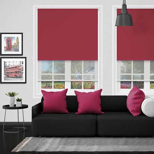 Double Roller Bella Chilli & Cotton Voile Lifestyle Roller blinds