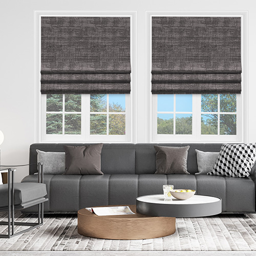 Azurite Charcoal Lifestyle Roman blinds