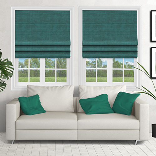 Azurite Teal Lifestyle Roman blinds