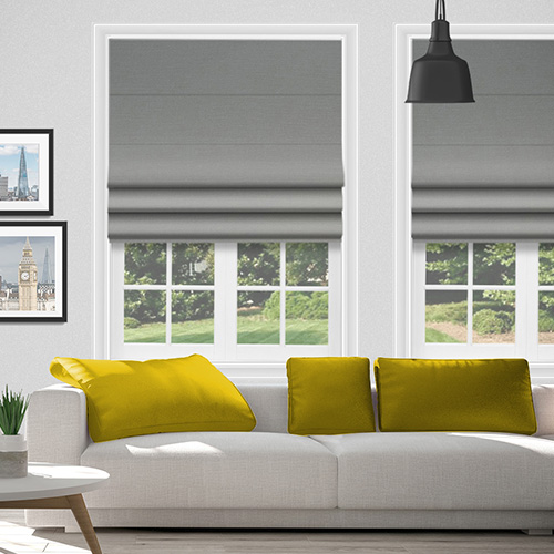 Carnaby Silver Lifestyle Roman blinds