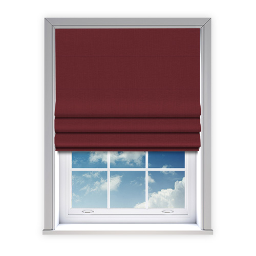 Ortega Cranberry Lifestyle Roman blinds