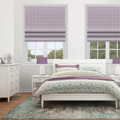 Boston Lilac Lifestyle Roman blinds