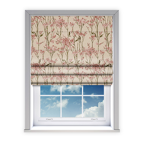 Celina Blush Lifestyle Roman blinds