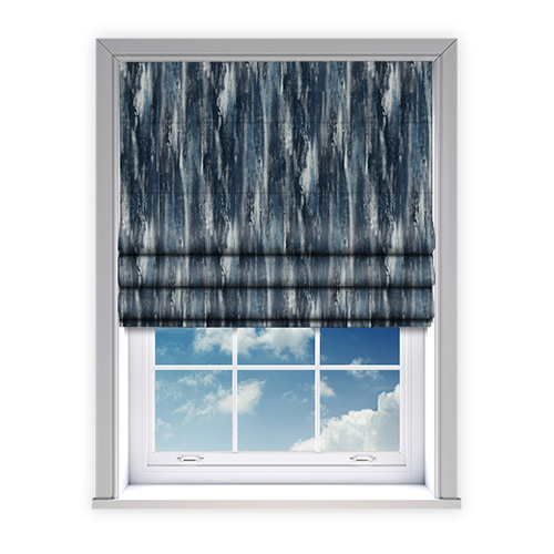 Cielo Indigo Lifestyle Roman blinds