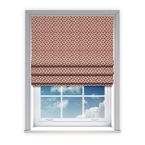 Lovella Red Lifestyle Roman blinds