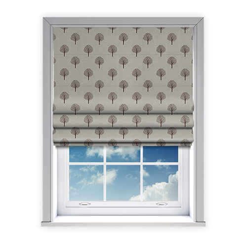 Mulberry Roast Lifestyle Roman blinds
