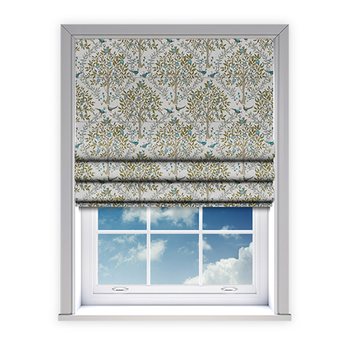 Pavo Teal Lifestyle Roman blinds