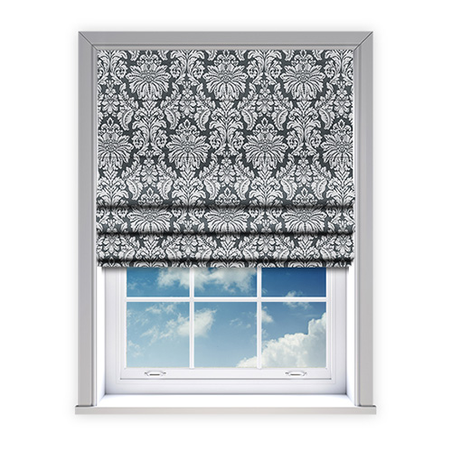 Riva Graphite Lifestyle Roman blinds