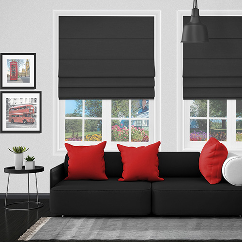 Avos Charcoal Lifestyle Roman blinds